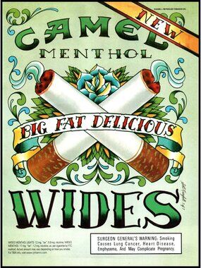 2006 Camel Wides Menthol Cigarettes Vintage Print Ad Scott Campbell 7 Wall Art